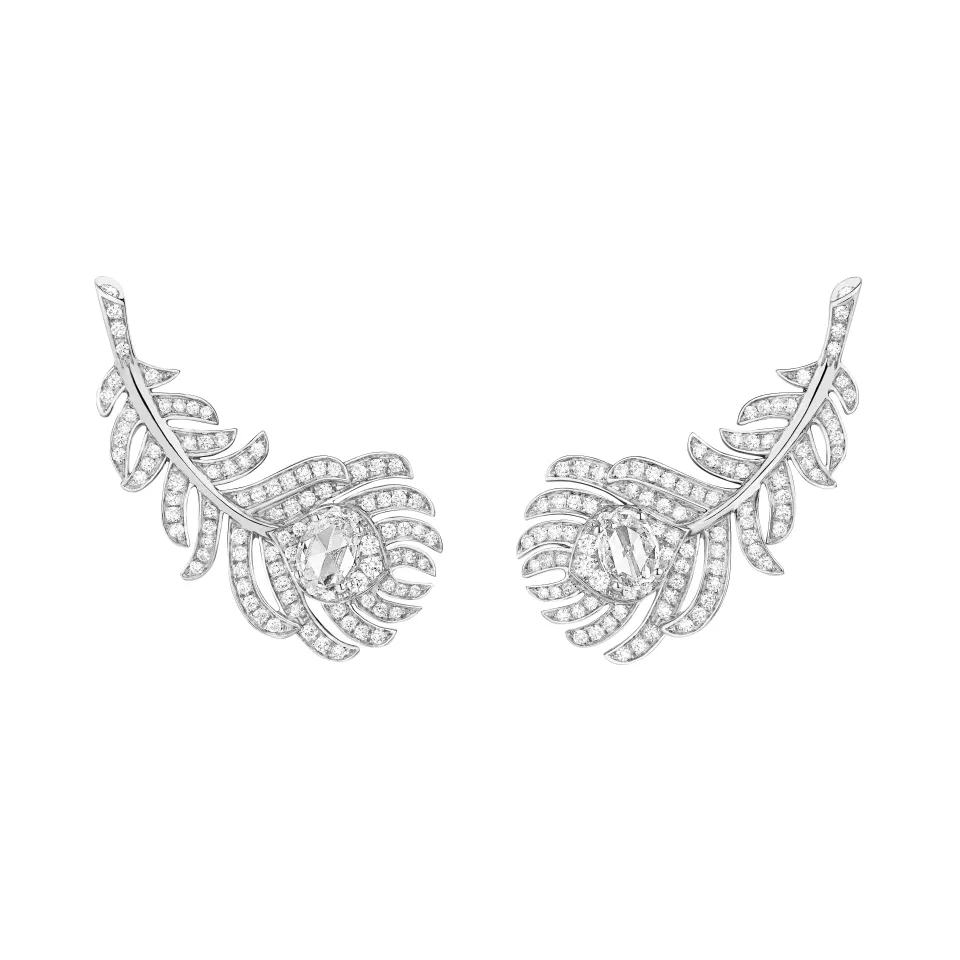 Серьги-гвоздики Plume de Paon