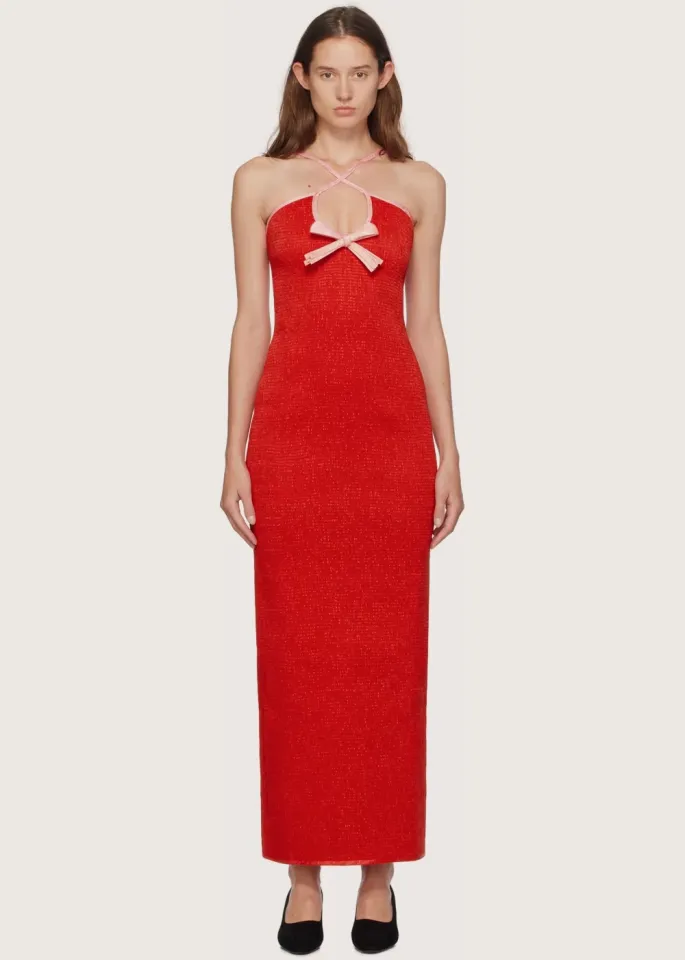 SUPER YAYA, Эксклюзивное красное платье «Alexa Maxi» | Фото: ssense.com