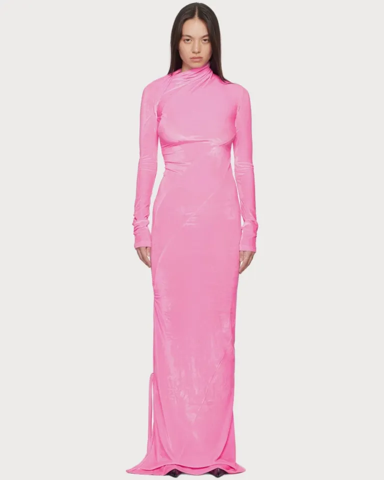 Ottolinger, Розовое платье-макси с закрученным узором | Фото: ssense.com