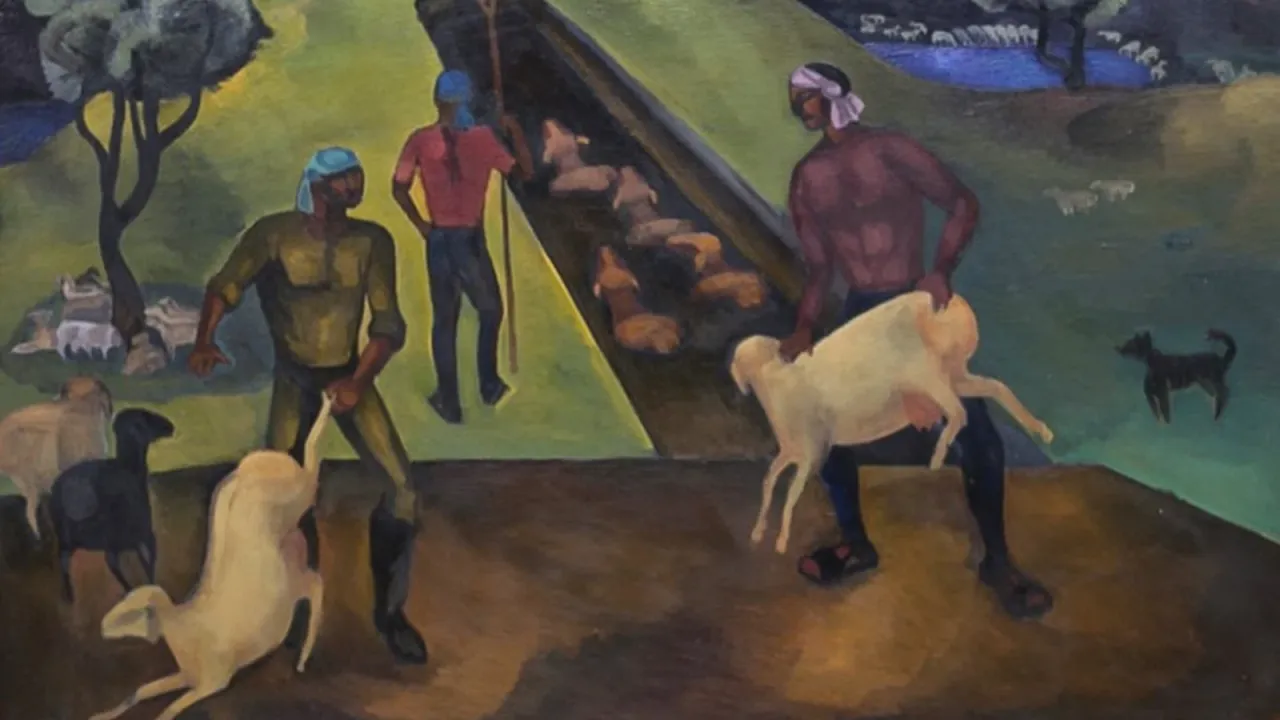 Абдрашит Сыдыханов, Купание овец, 1969