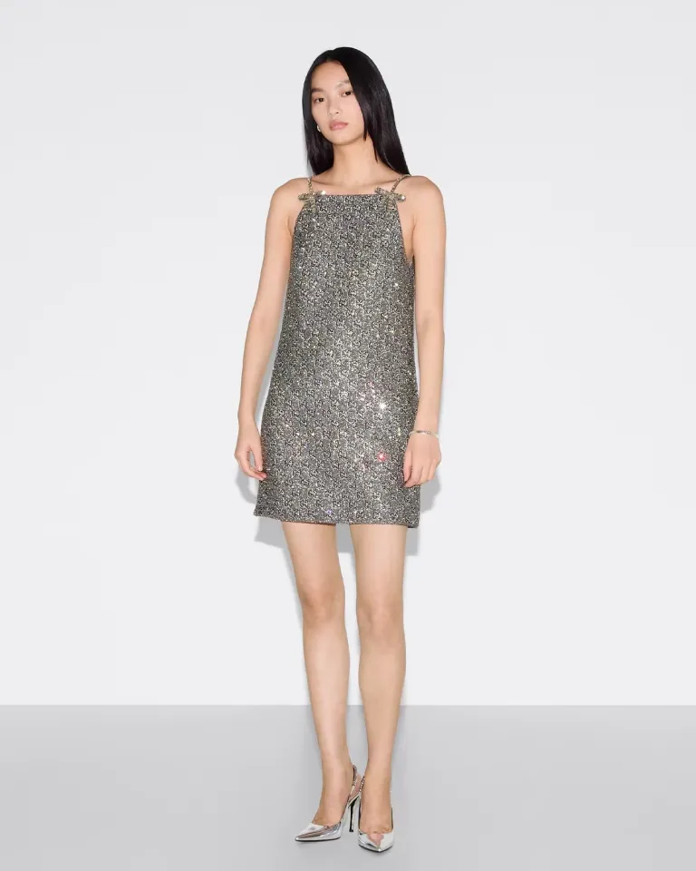 GUCCI, Мини-платье из шерстяного твида с вышивкой GG | Фото: gucci.com