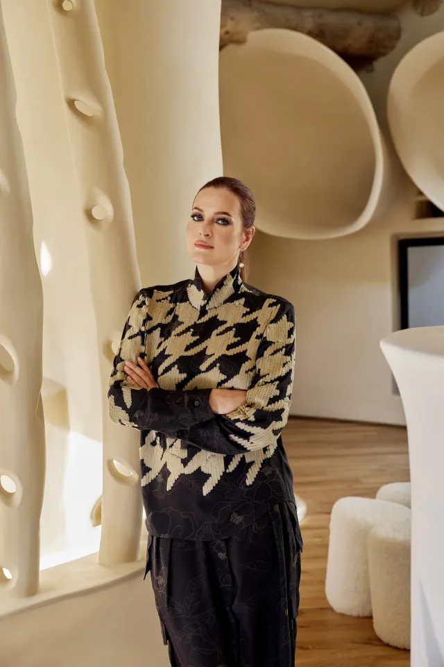 Расшитый пайетками топ и брюки Dries van Noten