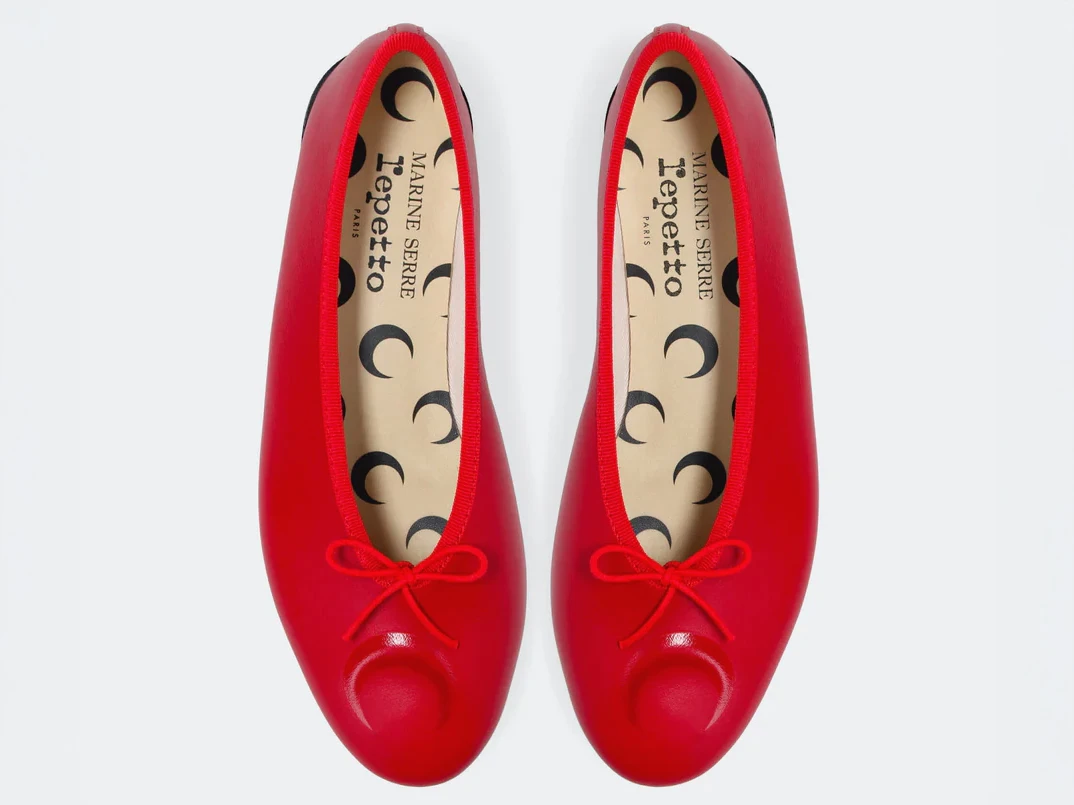Капсульная коллекция балеток Marine Serre x Repetto