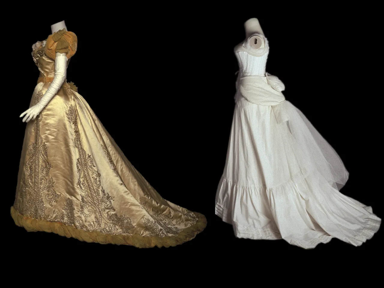 Вечернее и нижнее платье Берты Палмер, 1893 год. Дизайн Чарльза Фредерика Уорта  | Chicago History Museum / Getty Images