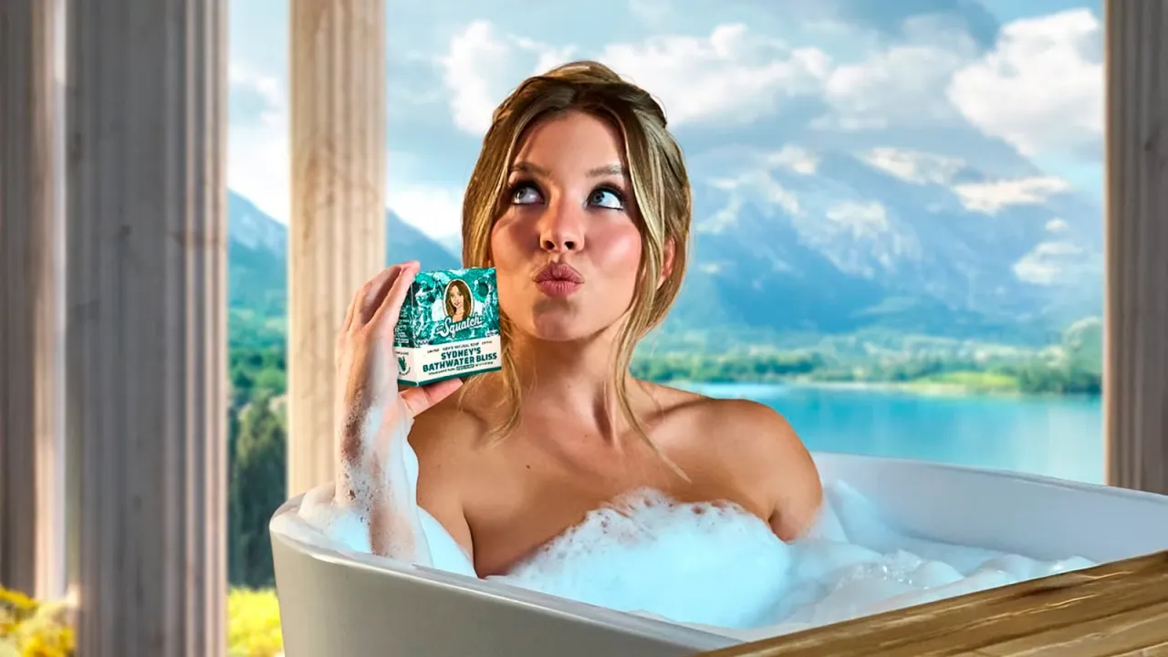 Сидни Суини в рекламе Dr. Squatch