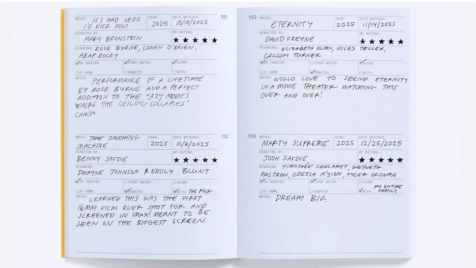 Movie Log | shop.a24films.com