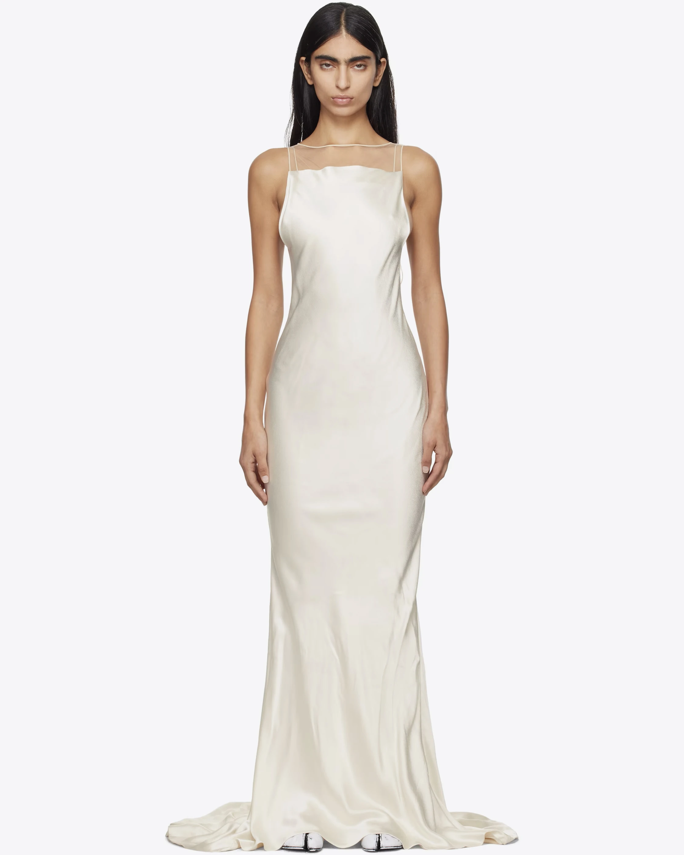 Maison Margiela, Платье макси из атласа | Фото: ssense.com