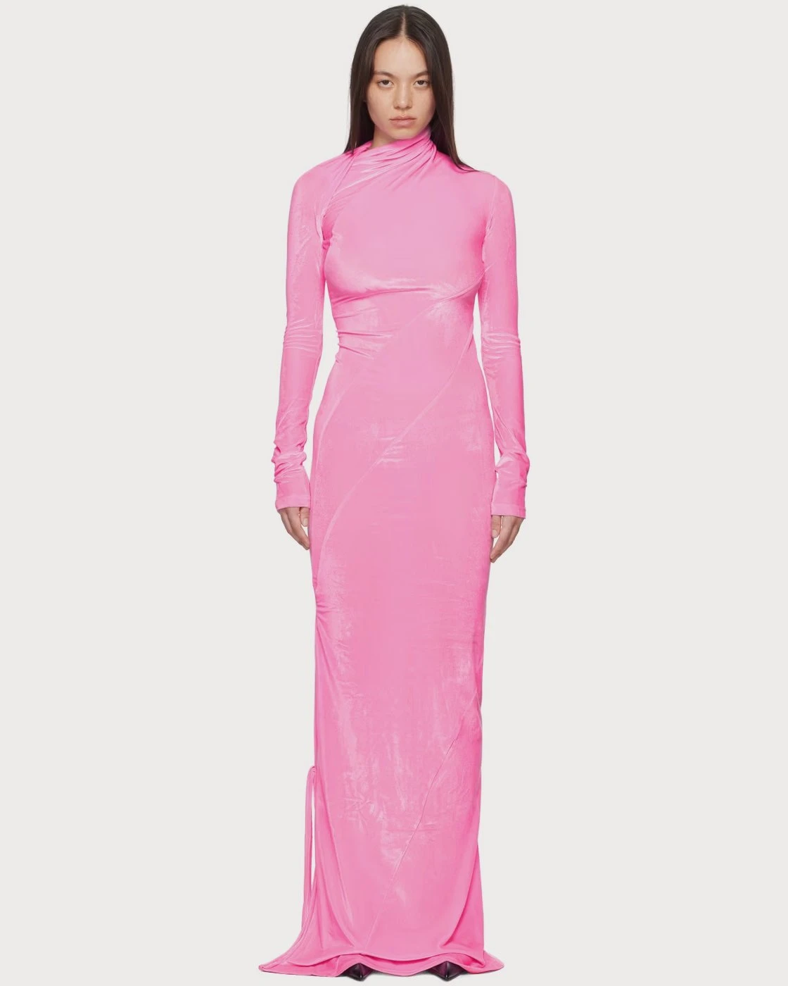 Ottolinger, Розовое платье-макси с закрученным узором | Фото: ssense.com