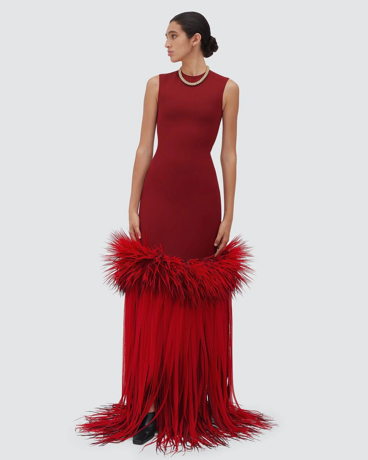 BOTTEGA, Платье из струящейся вискозной органзы | Фото: bottegaveneta.com