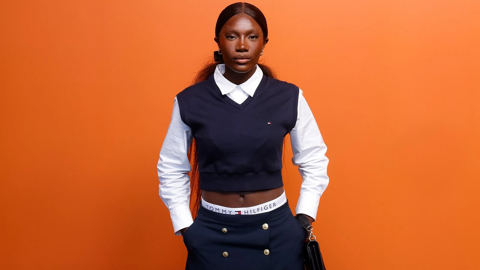 Doechii на показе модной коллекции S/S 2025 Tommy Hilfiger в рамках Недели моды в Нью-Йорке | Getty Images