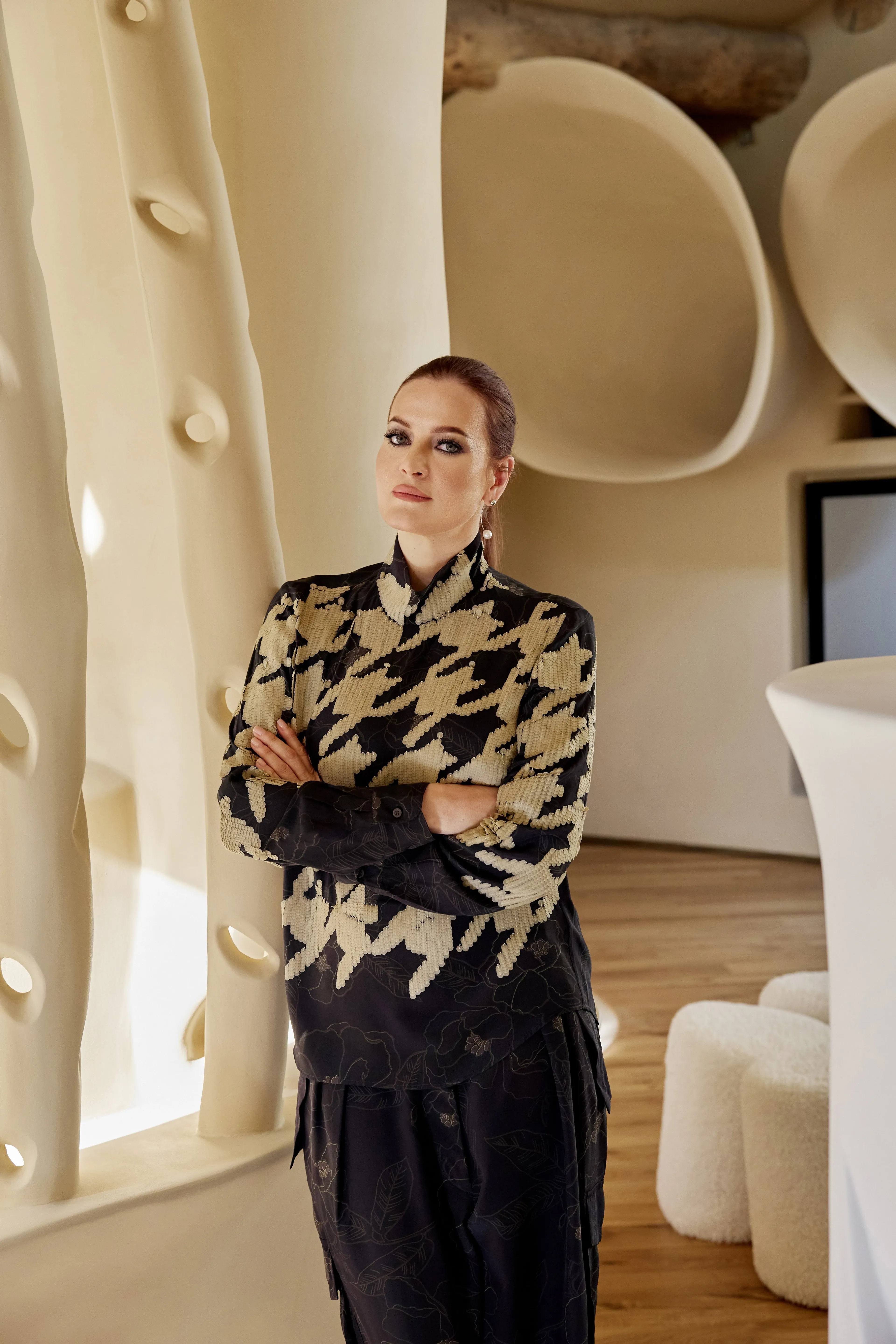 Расшитый пайетками топ и брюки Dries van Noten