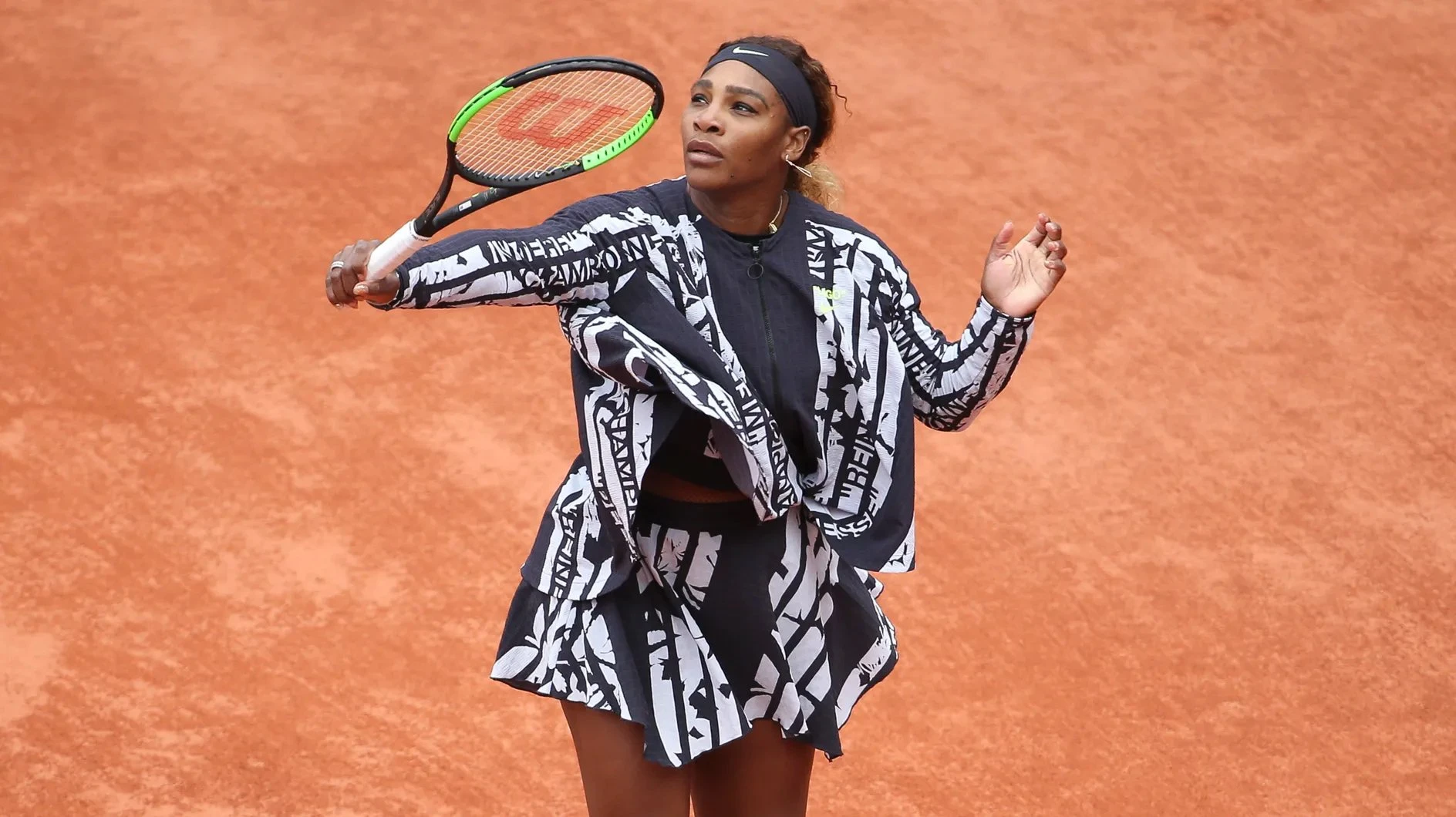 Вирджила Абло мен Nike әзірлеген форманы киген Серена Уильямс French Open-де, 2019 жыл | Getty Images