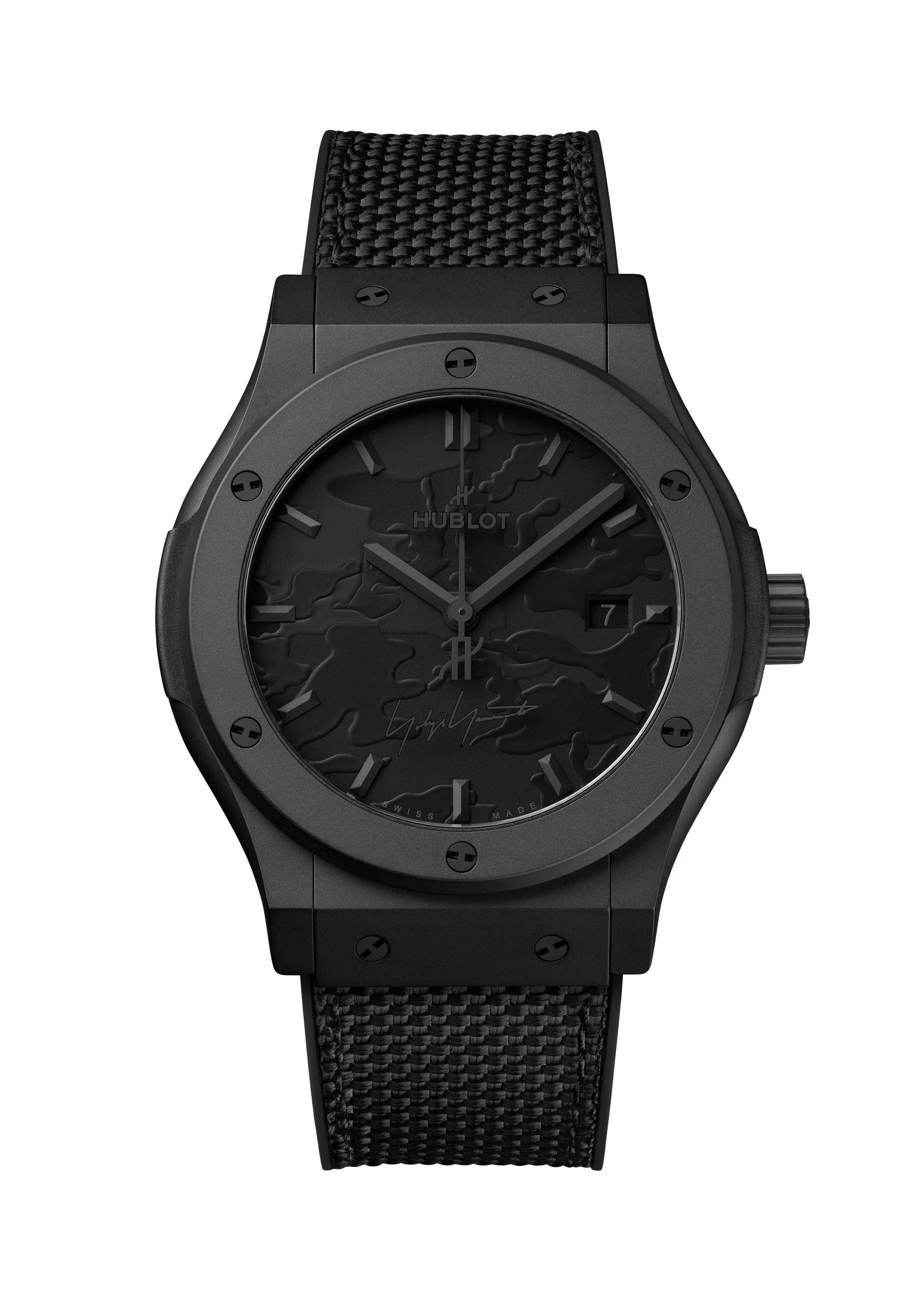 Hublot Classic Fusion Yohji Yamamoto All Black Camo, созданные в сотрудничестве с японским дизайнером Ёдзи Ямамото