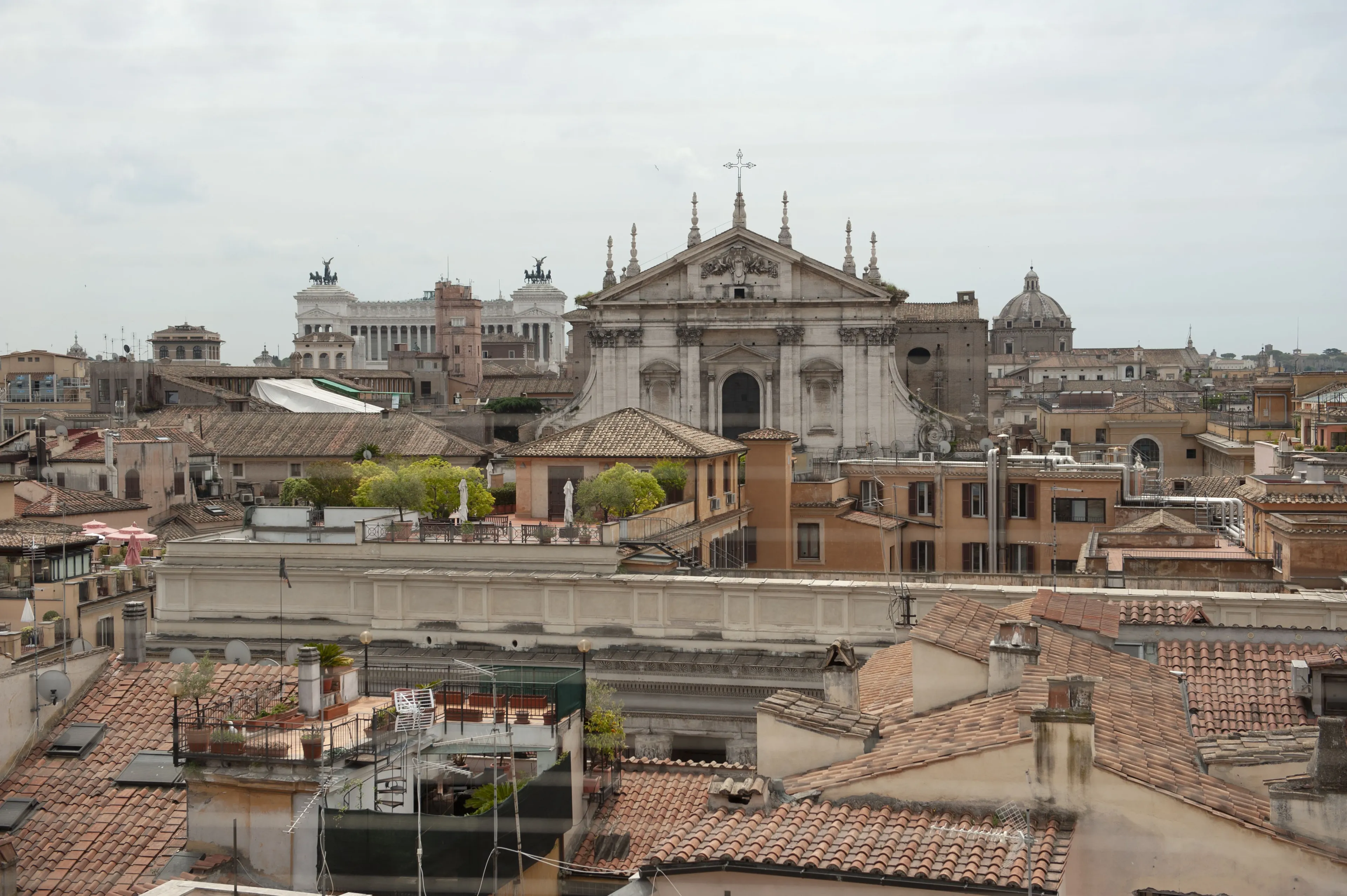 Современный вид на церковь Святого Игнатия в Риме – купола нет | Omar Bai/NurPhoto via Getty Images