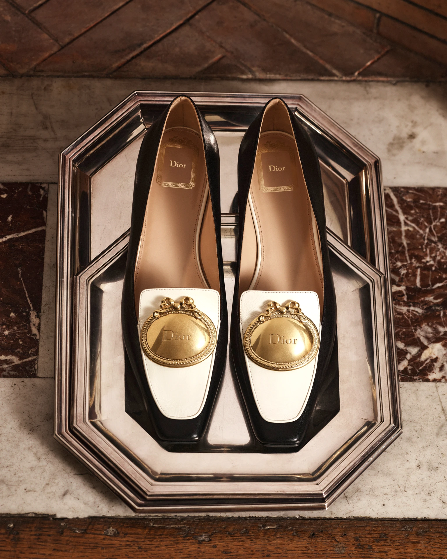 Лоферы с металлическими пряжками и классическим логотипом, Dior | Архив пресс-служб