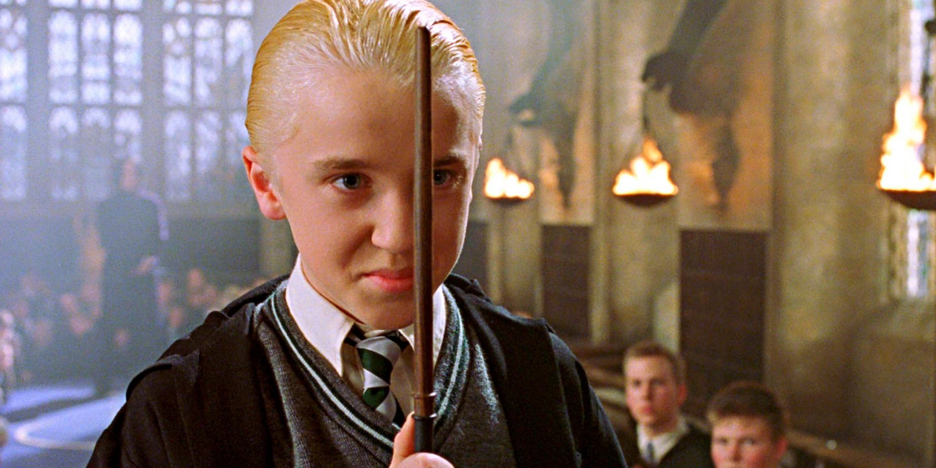 Том Фелтон в роли Драко Малфоя в фильме «Гарри Поттер и тайная комната» | IMDb