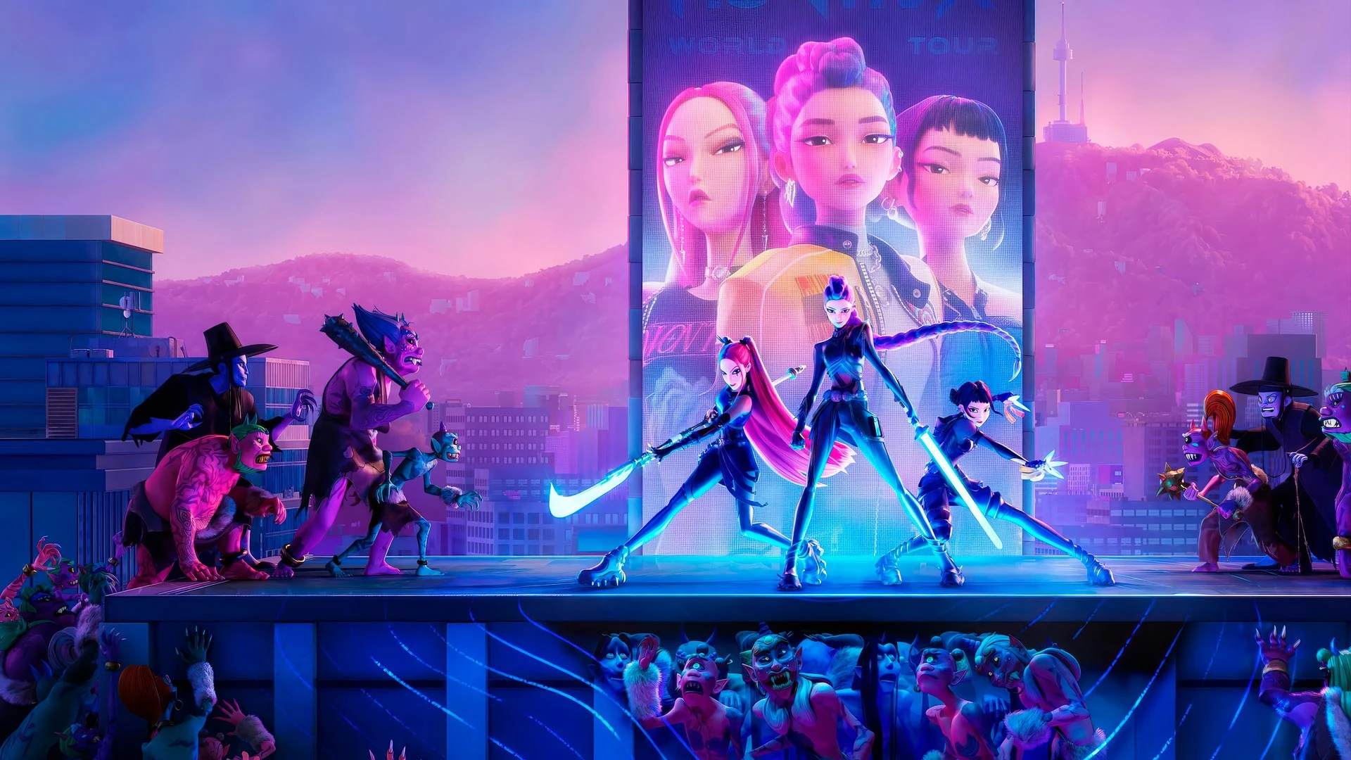 Кадр из анимационного фильма «Кейпоп-охотницы на демонов», 2025 год | IMDb