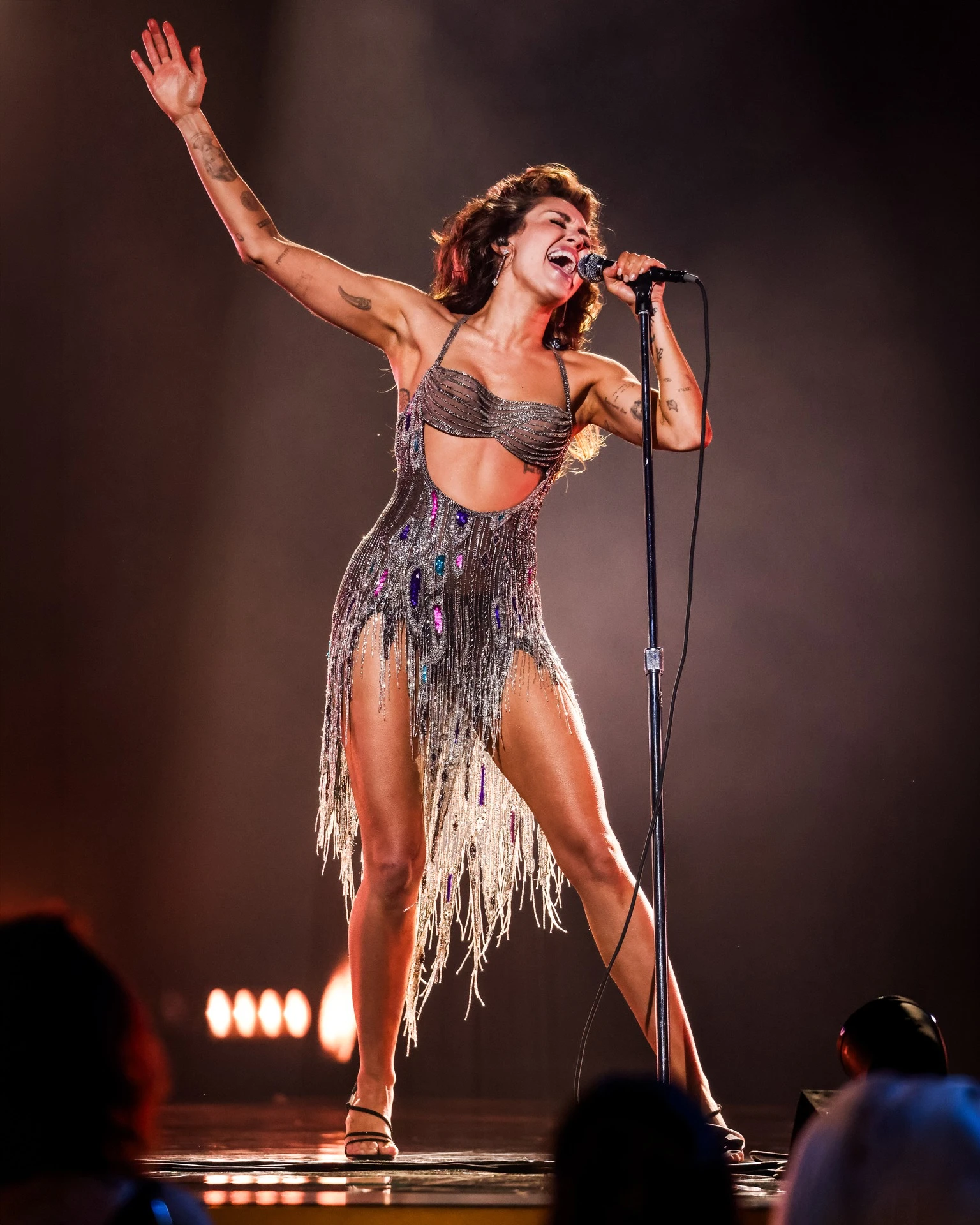 Майли Сайрус в платье дизайнера Боба Маки на премии Grammy 2024 | Getty Images