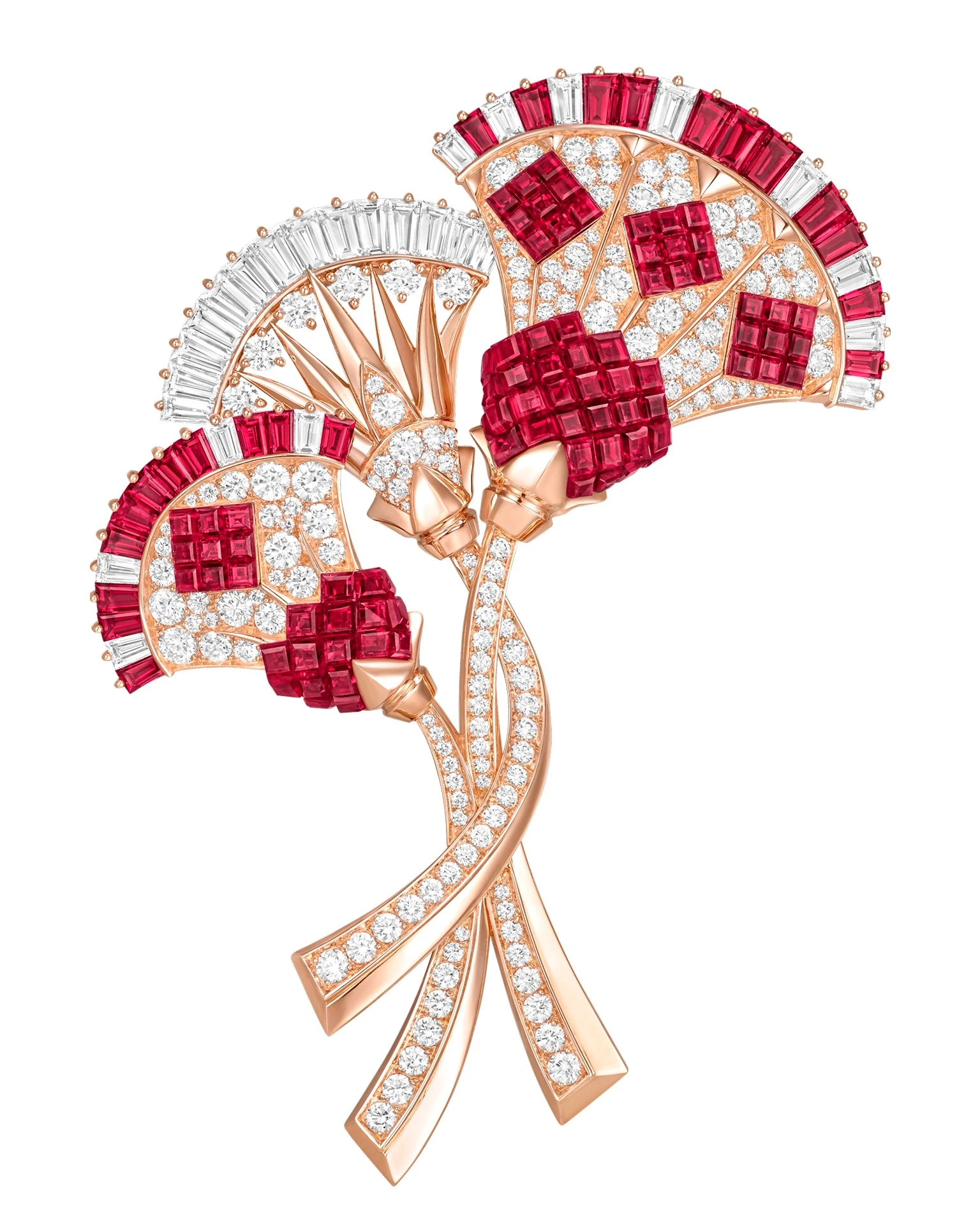 Van Cleef & Arpels, коллекция Fascinating Egypt | Брошь Fleur de lotus Mystérieuse | Официальный сайт Van Cleef & Arpels